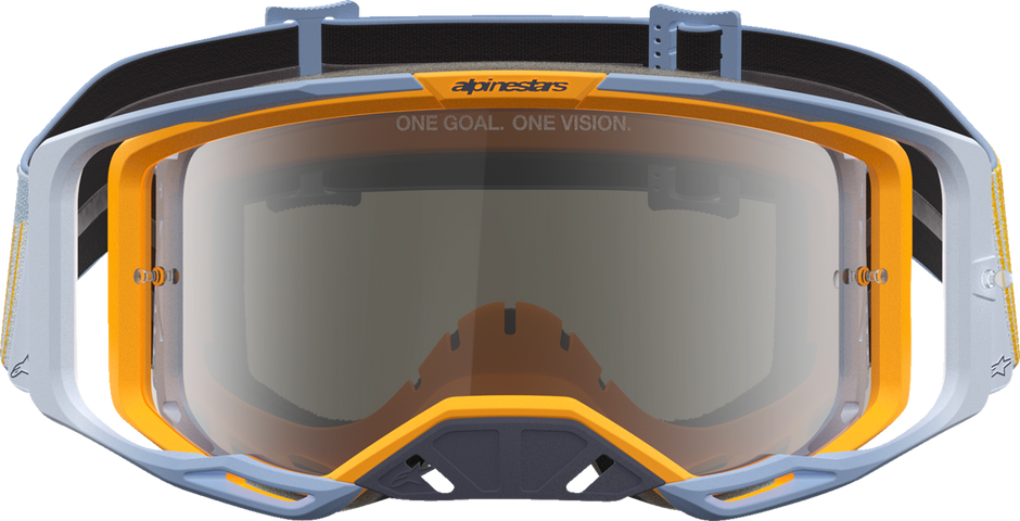 ALPINESTARS GOGGLES Vision 8 Goggle - Maven - Dust Blue/Orange - Silver Mirror Lens 5101627-7366