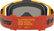 ALPINESTARS GOGGLES Vision 8 Goggle - Amber - Fire Red/Black - Red Mirror Lens 5101427-3235