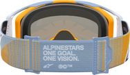 ALPINESTARS GOGGLES Vision 8 Goggle - Maven - Dust Blue/Orange - Silver Mirror Lens 5101627-7366