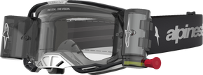 ALPINESTARS GOGGLES Vision 8 Goggle - Amber - Roll-Off - Black/Silver - Clear Lens 5103327-1742