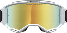 ALPINESTARS GOGGLES Vision 5 Goggle - Rora - Black/White - Gold Mirror Lens 5101927-1762