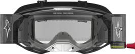 ALPINESTARS GOGGLES Vision 8 Goggle - Amber - Roll-Off - Black/Silver - Clear Lens 5103327-1742