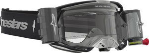 ALPINESTARS GOGGLES Vision 8 Goggle - Amber - Roll-Off - Black/Silver - Clear Lens 5103327-1742