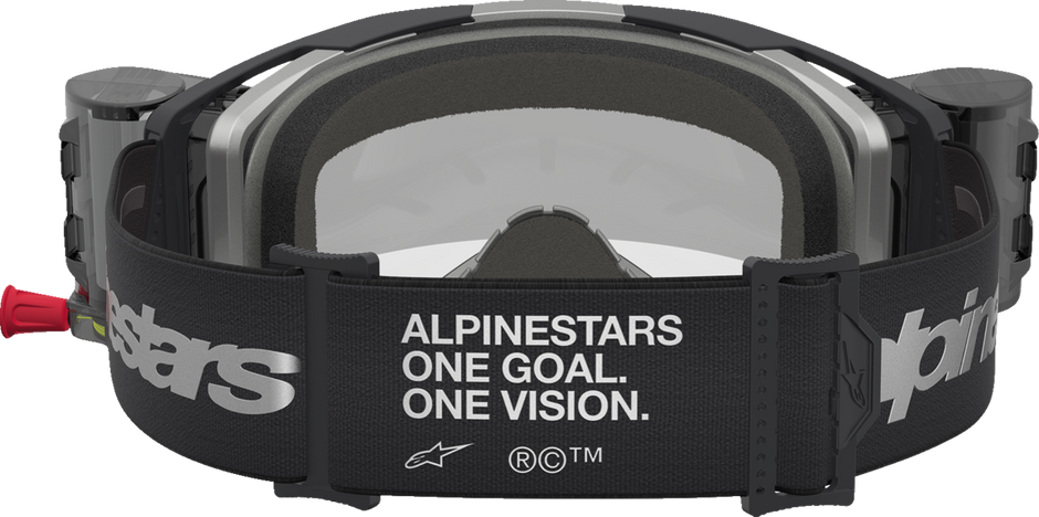 ALPINESTARS GOGGLES Vision 8 Goggle - Amber - Roll-Off - Black/Silver - Clear Lens 5103327-1742