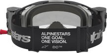 ALPINESTARS GOGGLES Vision 8 Goggle - Amber - Roll-Off - Black/Silver - Clear Lens 5103327-1742