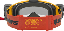 ALPINESTARS GOGGLES Vision 8 Goggle - Amber - Roll-Off - Yellow/Red/Black - Clear Lens 5103327-5009