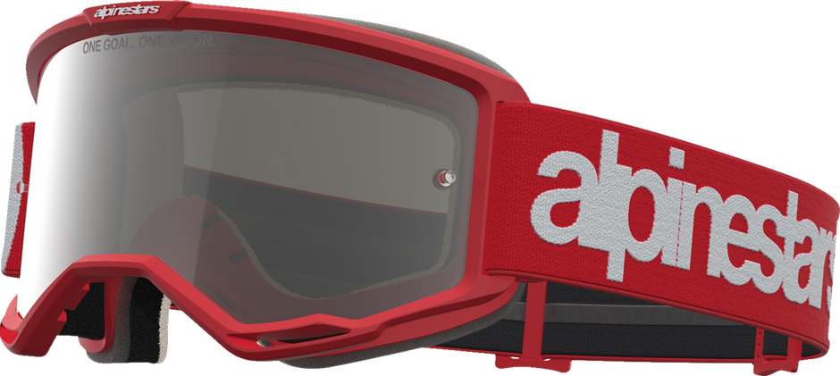 ALPINESTARS GOGGLES Vision 5 Goggle - Hone - Red/White - Silver Mirror Lens 5101827-3237