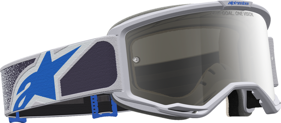 ALPINESTARS GOGGLES Vision 5 Goggle - Drag - LT Lilac/Blue - Silver Mirror Lens 5101727-3244