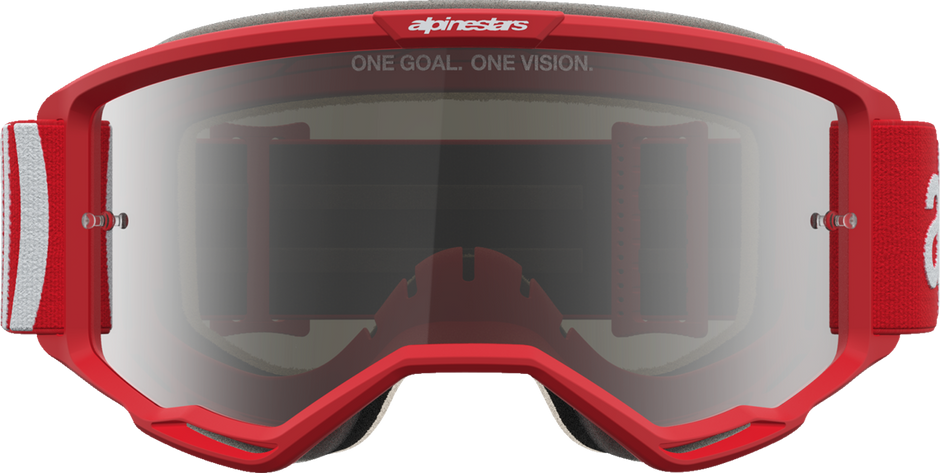 ALPINESTARS GOGGLES Vision 5 Goggle - Hone - Red/White - Silver Mirror Lens 5101827-3237