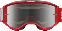 ALPINESTARS GOGGLES Vision 5 Goggle - Hone - Red/White - Silver Mirror Lens 5101827-3237