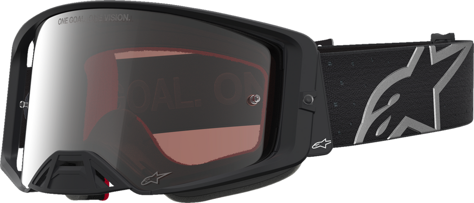 ALPINESTARS GOGGLES Supertech Goggle - Vesta - Matte Black/Silver - Silver Mirror Lens 5100727-1728