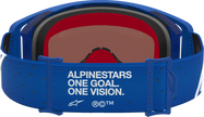 ALPINESTARS GOGGLES Supertech Goggle - Vesta - Blithe BL/White - Blue Mirror Lens 5100727-7353