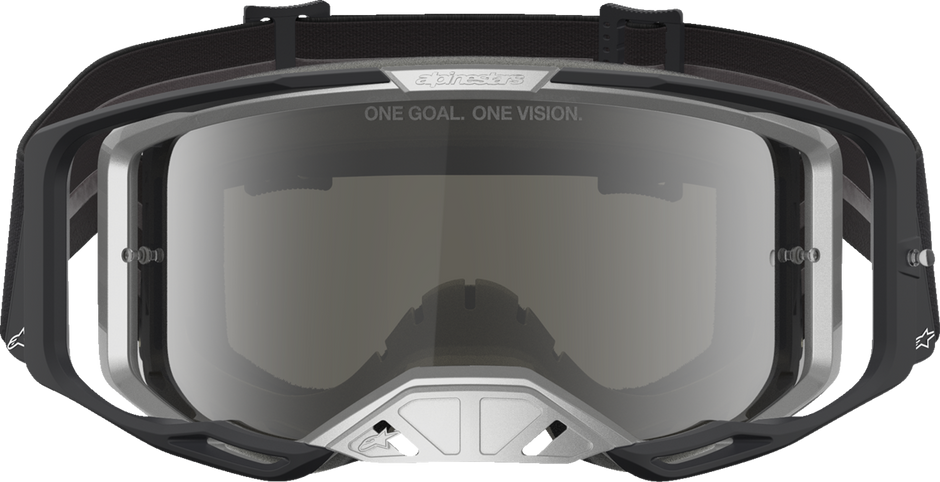 ALPINESTARS GOGGLES Vision 8 Goggle - Amber - Black/Silver - Silver Mirror Lens 5101427-1728