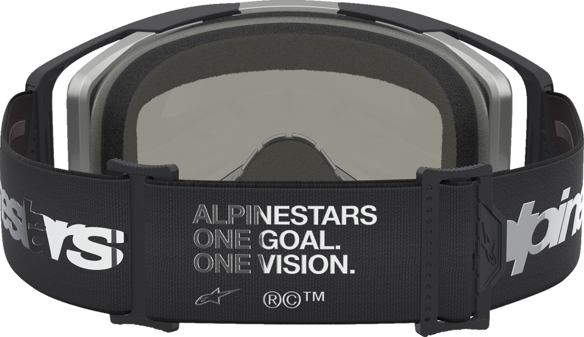 ALPINESTARS GOGGLES Vision 8 Goggle - Amber - Black/Silver - Silver Mirror Lens 5101427-1728