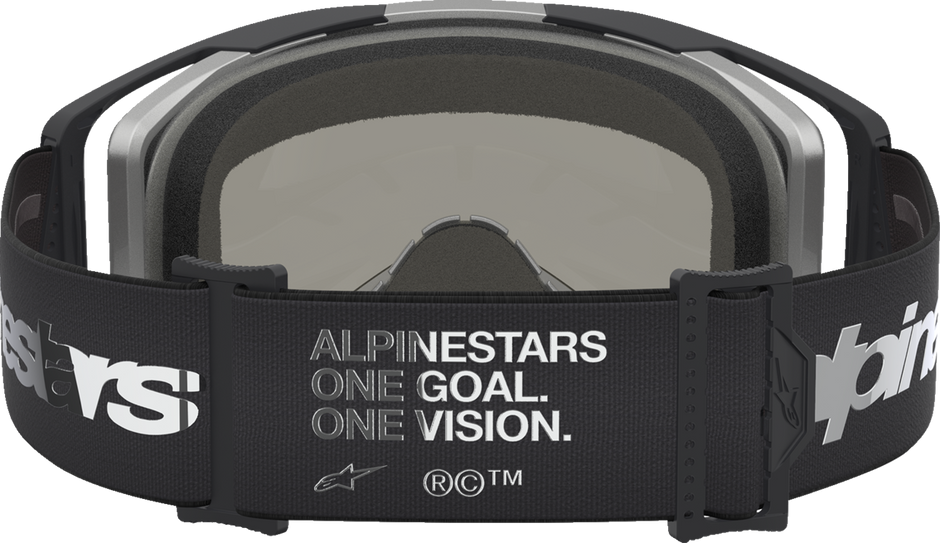 ALPINESTARS GOGGLES Vision 8 Goggle - Amber - Black/Silver - Silver Mirror Lens 5101427-1728