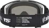 ALPINESTARS GOGGLES Vision 8 Goggle - Amber - Black/Silver - Silver Mirror Lens 5101427-1728