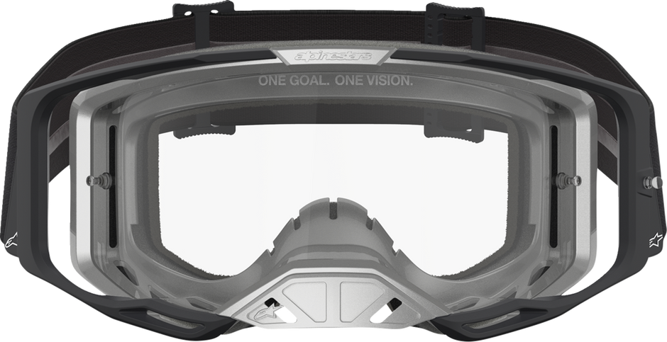ALPINESTARS GOGGLES Vision 8 Goggle - Amber - Black/Silver - Clear Lens 5101527-1742