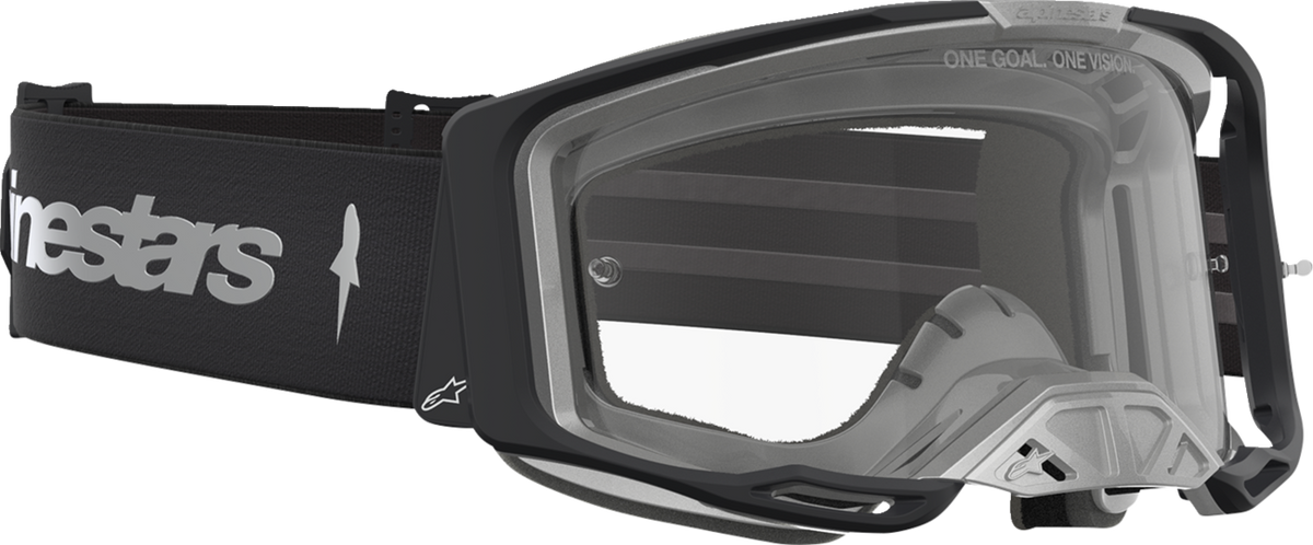 ALPINESTARS GOGGLES Vision 8 Goggle - Amber - Black/Silver - Clear Lens 5101527-1742