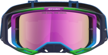 ALPINESTARS GOGGLES Vision 8 Goggle - Maven - Blithe Blue/Purple - Pink Mirror Lens 5101627-7358