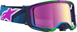 ALPINESTARS GOGGLES Vision 8 Goggle - Maven - Blithe Blue/Purple - Pink Mirror Lens 5101627-7358