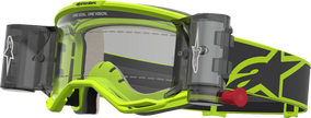 ALPINESTARS GOGGLES Vision 5 Goggle - Rora - Roll-Off - Fluo Yellow/Black - Clear Lens 5103427-5012