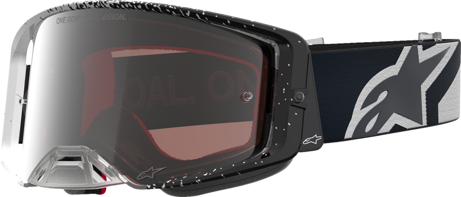 ALPINESTARS GOGGLES Supertech Goggle - Hiten - White/Black - Silver Mirror Lens 5100527-2094