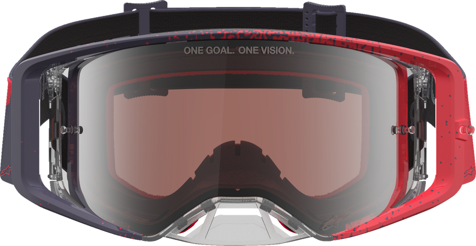 ALPINESTARS GOGGLES Supertech Goggle - Hiten - Black/Red - Silver Mirror Lens 5100527-1434