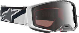 ALPINESTARS GOGGLES Supertech Goggle - Hiten - White/Black - Silver Mirror Lens 5100527-2094