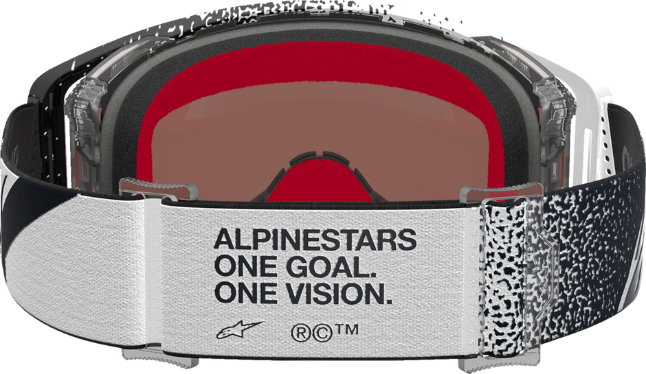 ALPINESTARS GOGGLES Supertech Goggle - Hiten - White/Black - Silver Mirror Lens 5100527-2094