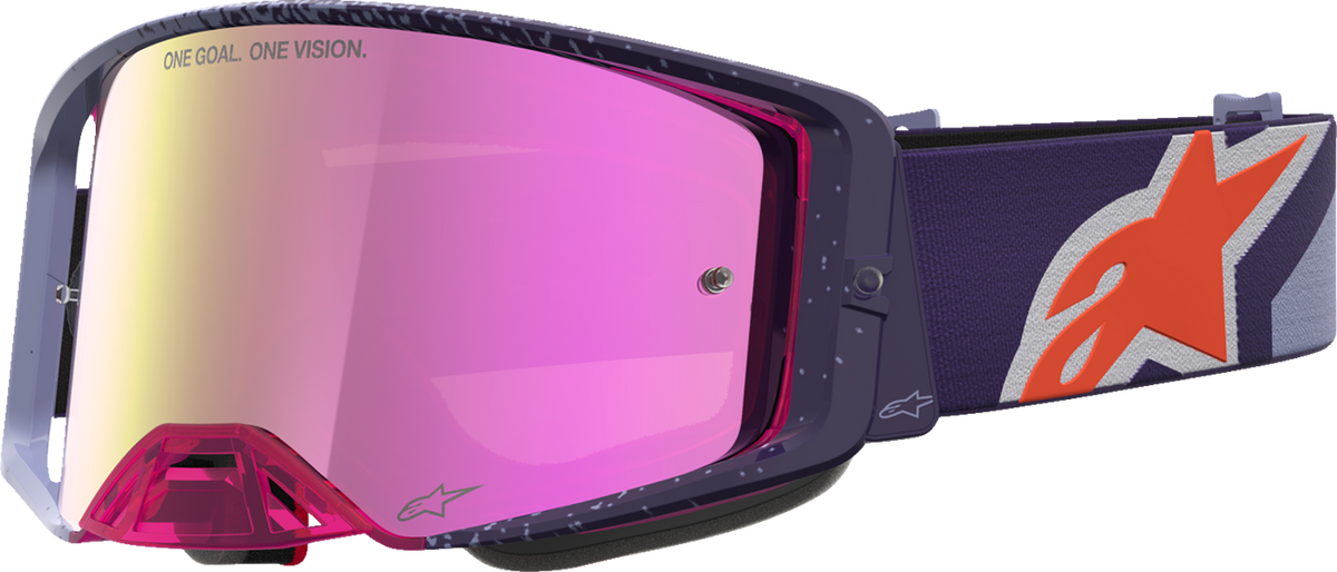 ALPINESTARS GOGGLES Supertech Goggle - Hiten - Purple/Red - Pink Mirror Lens 5100527-3229