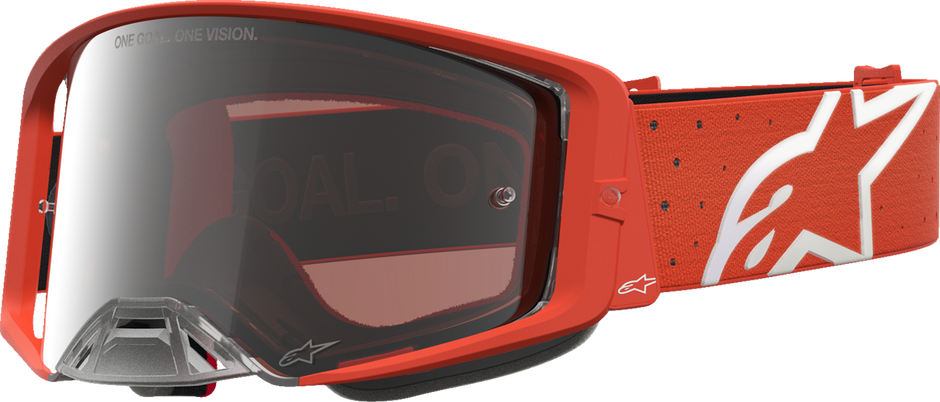 ALPINESTARS GOGGLES Supertech Goggle - Vesta - Orange/Silver - Silver Mirror Lens 5100727-4013