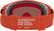 ALPINESTARS GOGGLES Supertech Goggle - Vesta - Orange/Silver - Silver Mirror Lens 5100727-4013