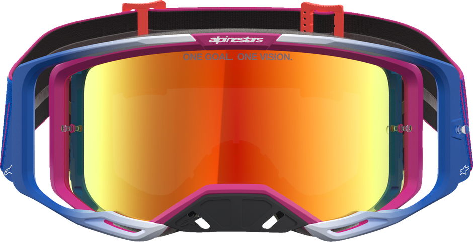 ALPINESTARS GOGGLES Vision 8 Goggle - Maven - Fire Red/Black - Red Mirror Lens 5101627-3235