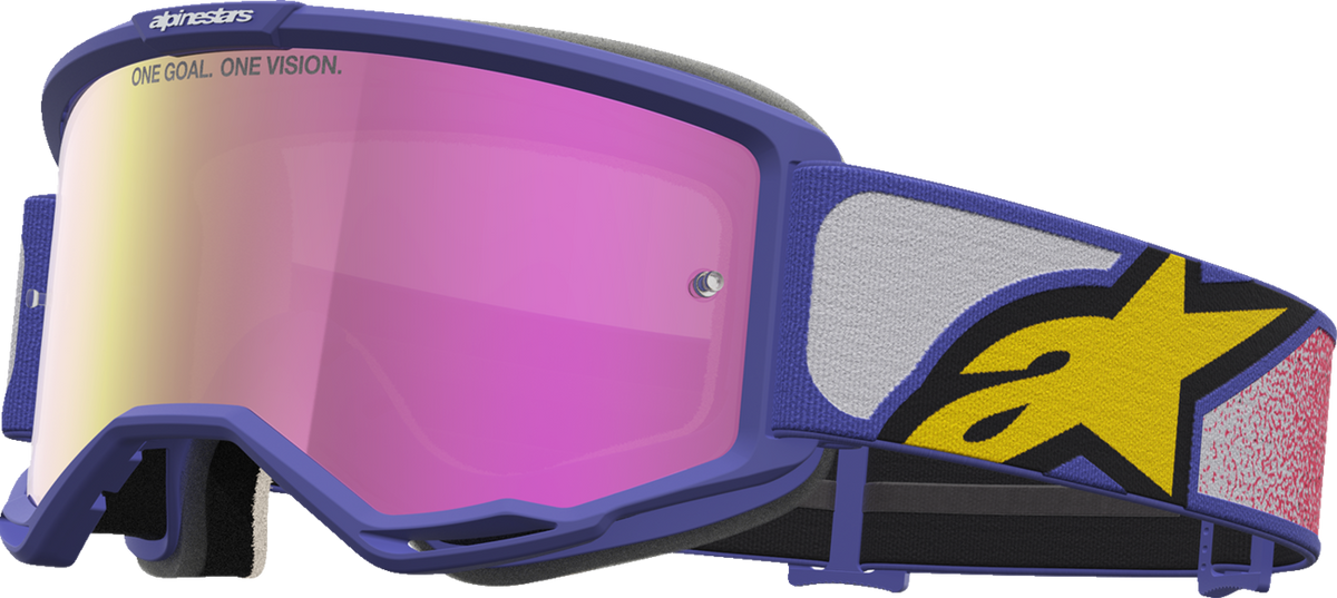 ALPINESTARS GOGGLES Vision 5 Goggle - Drag - Red/Purple - Pink Mirror Lens 5101727-3233
