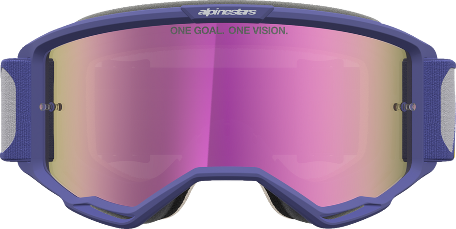 ALPINESTARS GOGGLES Vision 5 Goggle - Drag - Red/Purple - Pink Mirror Lens 5101727-3233