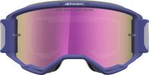 ALPINESTARS GOGGLES Vision 5 Goggle - Drag - Red/Purple - Pink Mirror Lens 5101727-3233