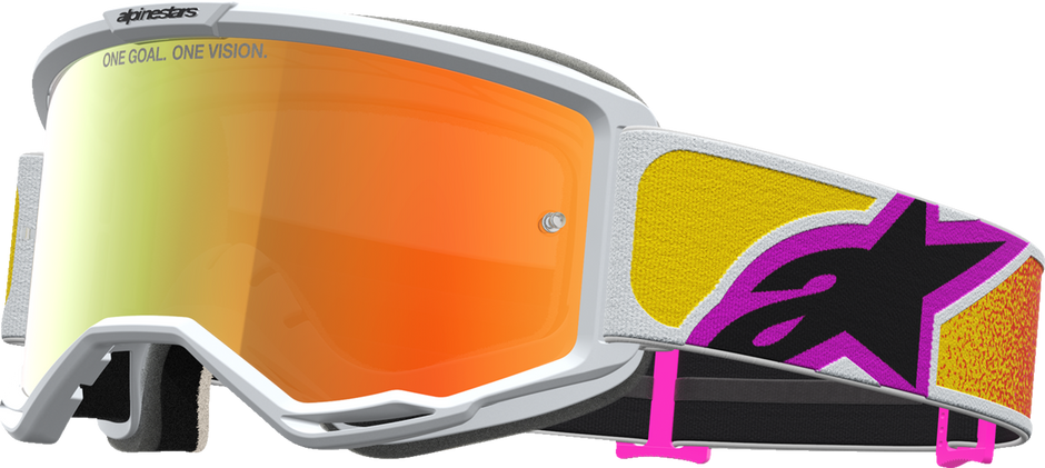 ALPINESTARS GOGGLES Vision 5 Goggle - Drag - Orange/Red - Red Mirror Lens 5101727-4009