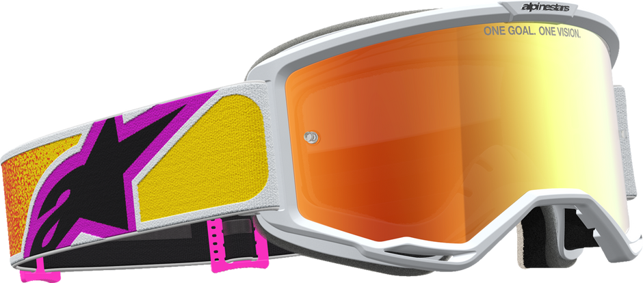 ALPINESTARS GOGGLES Vision 5 Goggle - Drag - Orange/Red - Red Mirror Lens 5101727-4009