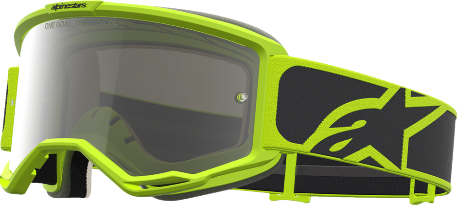 ALPINESTARS GOGGLES Vision 5 Goggle - Rora - Yellow Fluo/Black - Silver Mirror Lens 5101927-1744