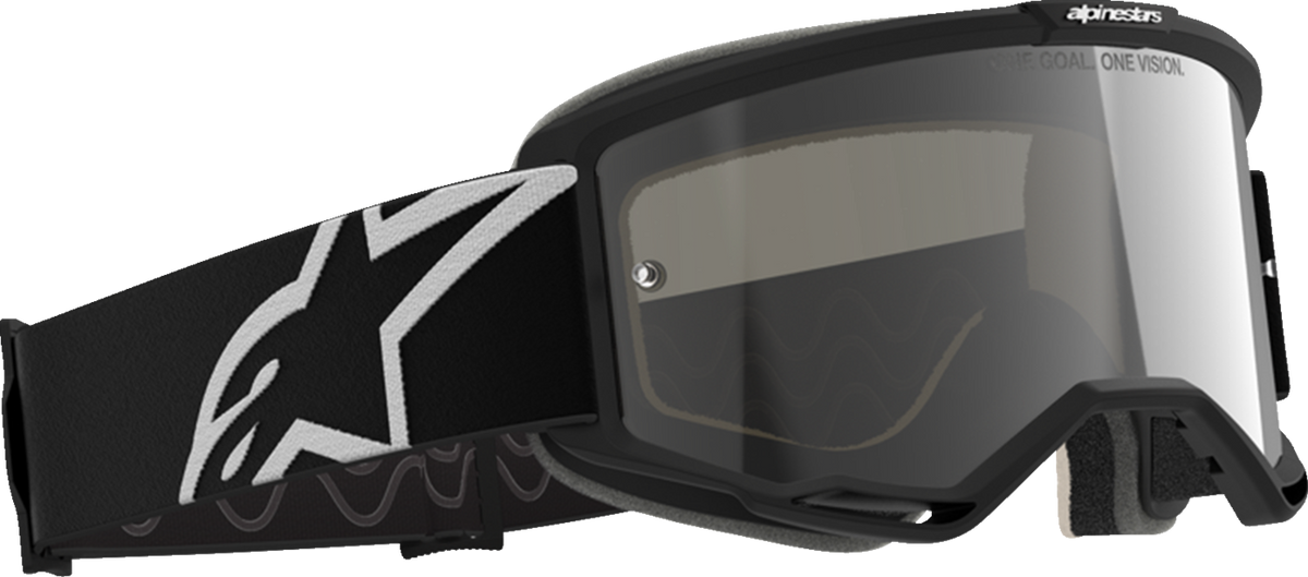 ALPINESTARS GOGGLES Vision 5 Goggle - Corp - Black/White - Silver Mirror Lens 5102127-1763