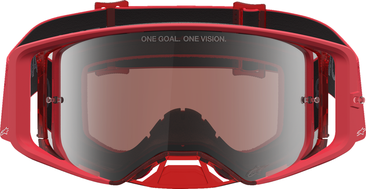 ALPINESTARS GOGGLES Youth Vision Goggle - Vesta - Red Fluo/Chrome - Silver Mirror Lens 5140127-3231
