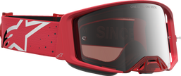 ALPINESTARS GOGGLES Youth Vision Goggle - Vesta - Red Fluo/Chrome - Silver Mirror Lens 5140127-3231