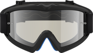 ALPINESTARS GOGGLES Youth Vision Goggle - Atrox - Black/Silver - Silver Mirror Lens 5140327-1728