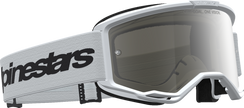 ALPINESTARS GOGGLES Vision 3 Goggle - Wordmark - White/Black - Silver Mirror Lens 5103225-2094