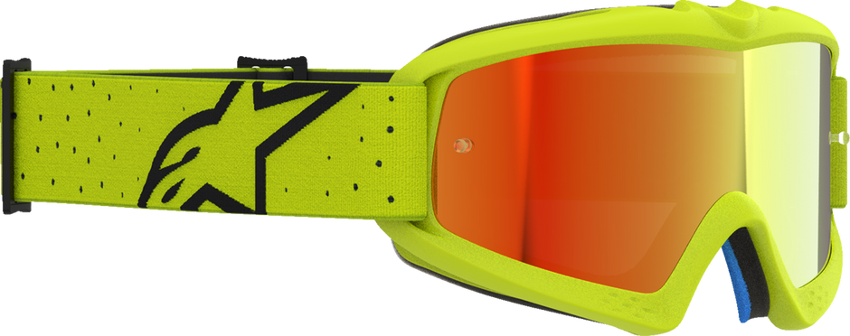 ALPINESTARS GOGGLES Youth Vision Goggle - Vesta - Yellow Fluo/Black - Red Mirror Lens 5140127-5002