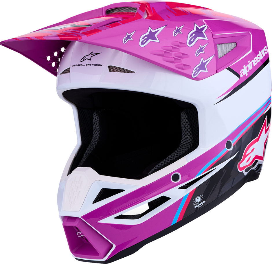 ALPINESTARS SM3 Helmet - Falcon - Purple/White/Black/Pink Fluo - XL 8300927-3222-XL
