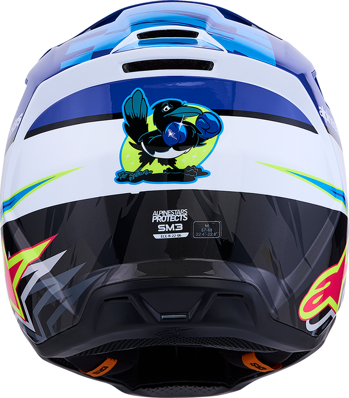 ALPINESTARS SM3 Helmet - Falcon - Blue/White/Black/Pink Fluo - Medium 8300927-7347-M