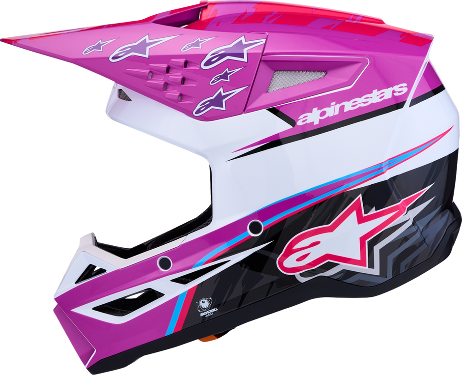 ALPINESTARS SM3 Helmet - Falcon - Purple/White/Black/Pink Fluo - XL 8300927-3222-XL
