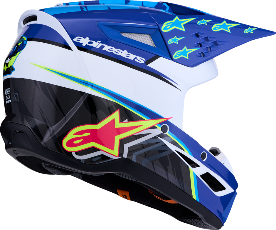 ALPINESTARS SM3 Helmet - Falcon - Blue/White/Black/Pink Fluo - Large 8300927-7347-L