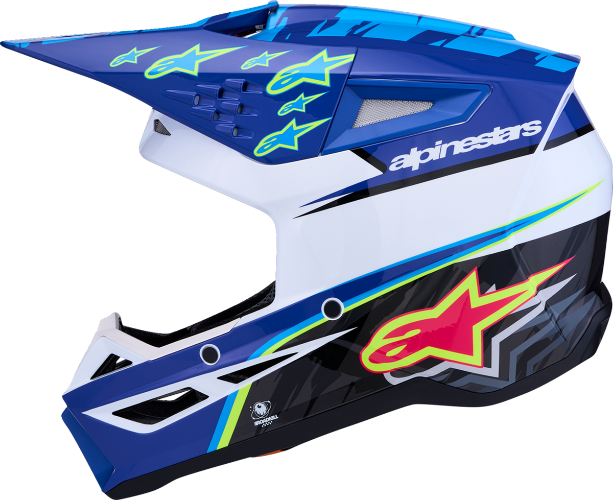 ALPINESTARS SM3 Helmet - Falcon - Blue/White/Black/Pink Fluo - Large 8300927-7347-L